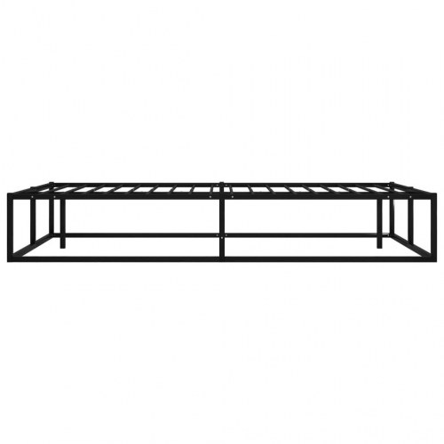 Sengestel i metal 120×200 cm - sort, lamelbund inkluderet