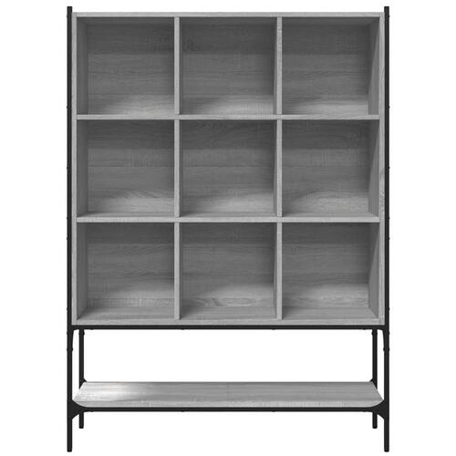 Bogreol 102x30x141,5 cm konstrueret træ grå sonoma-eg