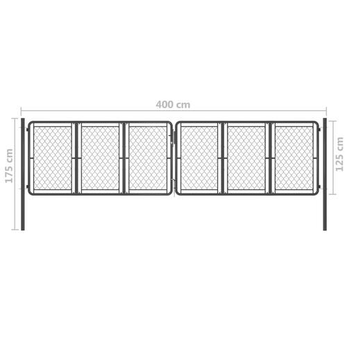 Havelåge 400x125 cm stål antracitgrå