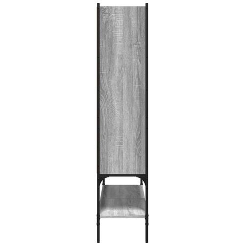 Bogreol 102x30x141,5 cm konstrueret træ grå sonoma-eg