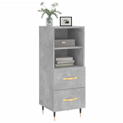Skænk 34,5x34x90 cm konstrueret træ betongrå