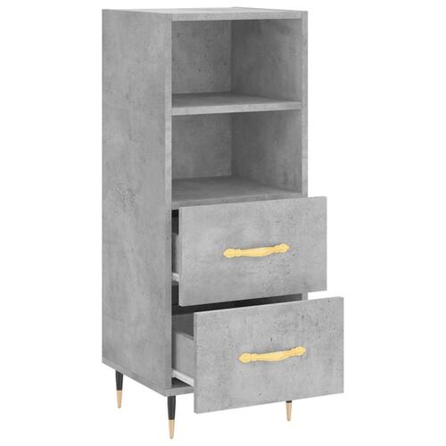 Skænk 34,5x34x90 cm konstrueret træ betongrå