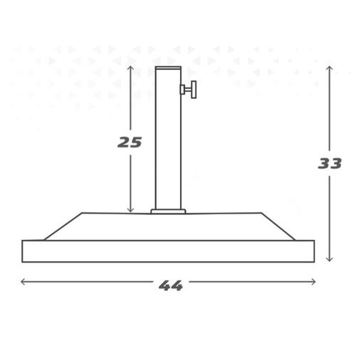 Fod for strandparasol Aktive 44 x 33 x 44 cm Sort Plastik