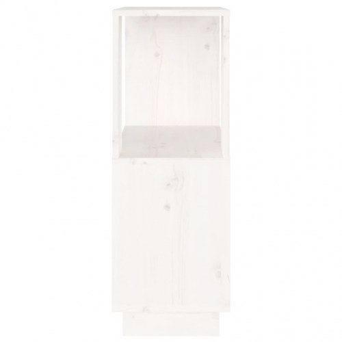 Bogreol/rumdeler 51x25x70 cm massivt fyrretræ hvid