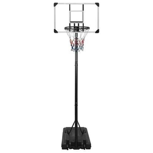 Basketballstativ med plade 235-305 cm polycarbonat transparent