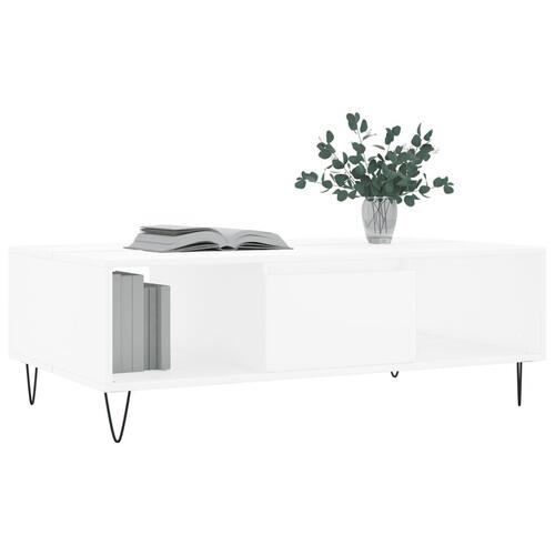 Sofabord 104x60x35 cm konstrueret træ hvid