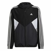 Sportsjakke til børn Adidas Coupe-Vent Colorblock Sort 13-14 år