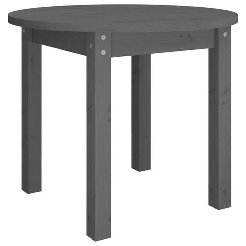 Sofabord Ø 55x45 cm massivt fyrretræ grå