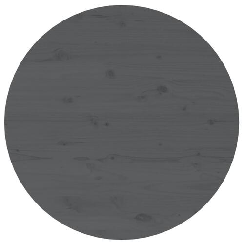 Sofabord Ø 55x45 cm massivt fyrretræ grå