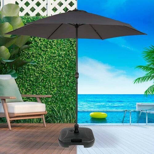 Fod for strandparasol Aktive 44,5 x 12,5 x 44,5 cm Sort Plastik
