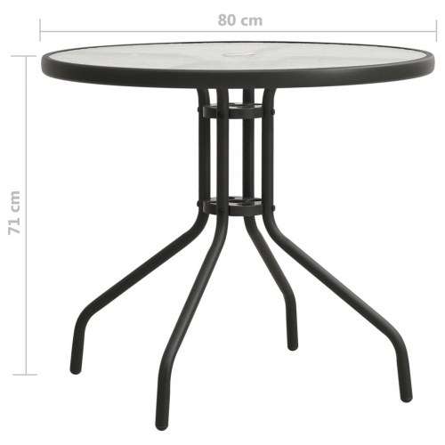 Bistrobord Ø80x71 cm stål antracitgrå