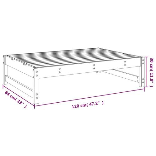 Udendørs fodskammel 120x80 cm imprægneret fyrretræ