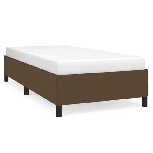 Sengeramme uden madras Mørkebrun 90x190 cm Stof