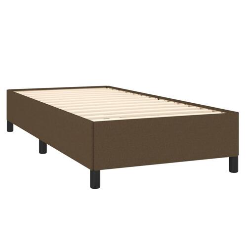 Sengeramme uden madras Mørkebrun 90x190 cm Stof