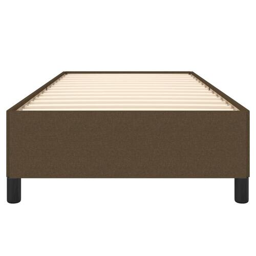 Sengeramme uden madras Mørkebrun 90x190 cm Stof