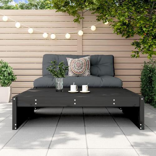 Udendørs fodskammel 120x80 cm massivt fyrretræ sort