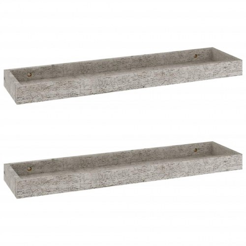 Svævehylder 2 stk. 60x15x4 cm MDF betongrå