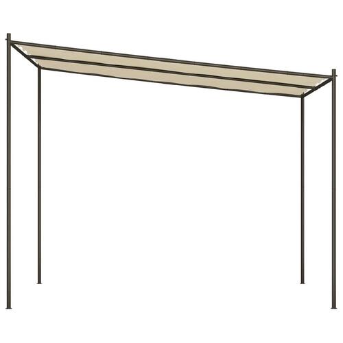 Pavillon 3x3 m 180 g/m² stof og stål beige