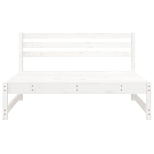 Midtermoduler til havesofa 2 stk. 120x80 cm massivt fyr hvid