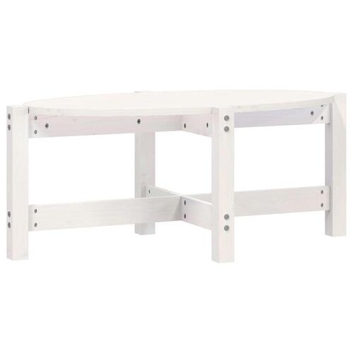 Sofabord 87x48x35 cm massivt fyrretræ hvid