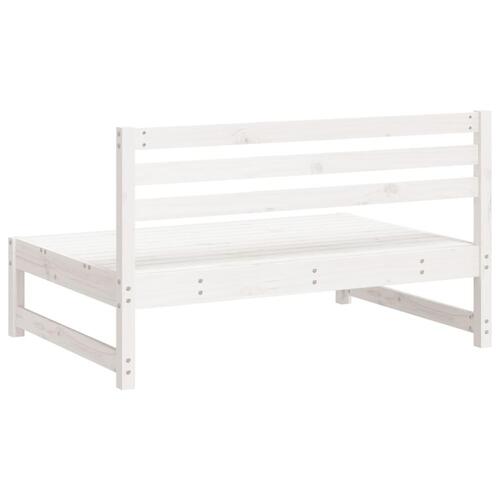 Midtermoduler til havesofa 2 stk. 120x80 cm massivt fyr hvid