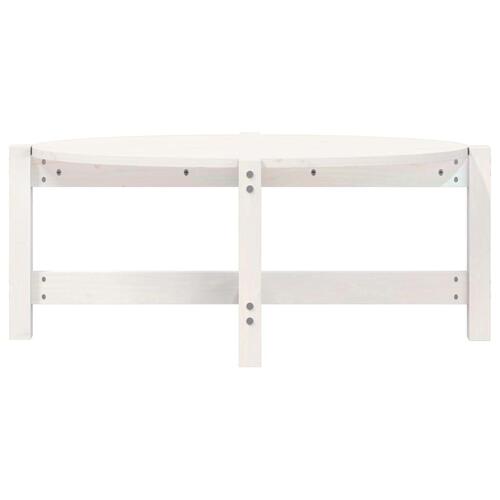 Sofabord 87x48x35 cm massivt fyrretræ hvid