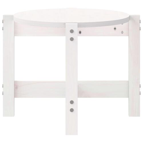 Sofabord 87x48x35 cm massivt fyrretræ hvid