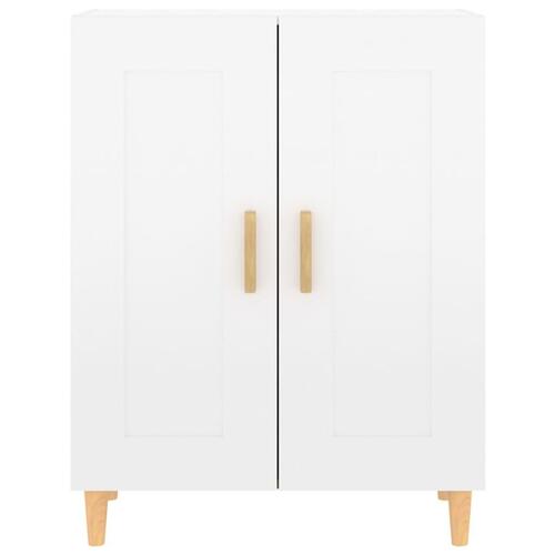 Skænk 69,5x34x90 cm konstrueret træ hvid højglans