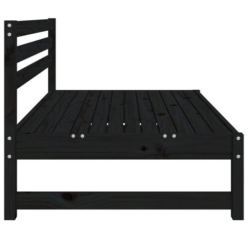 Midtermoduler til havesofa 2 stk. 120x80 cm massivt fyr sort