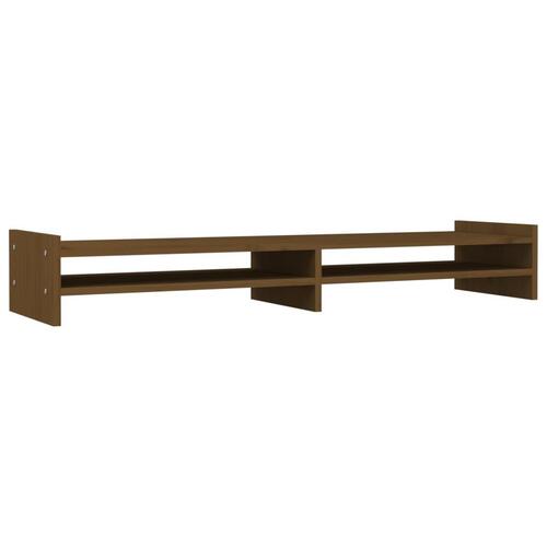 Skærmholder 100x27x15 cm massivt fyrretræ gyldenbrun