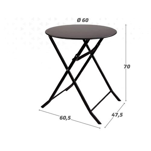 Sammenklappeligt bord Aktive 60 x 70 x 60 cm Stål