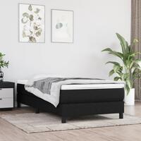 Springmadras med pocketfjedre 90x190x20 cm stof sort