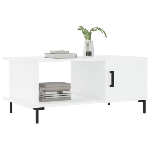 Sofabord 90x50x40 cm konstrueret træ hvid
