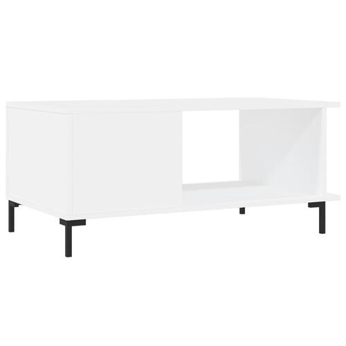 Sofabord 90x50x40 cm konstrueret træ hvid