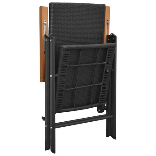 Havestole 4 stk. polyrattan sort