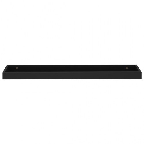 Svævehylder 4 stk. 80x15x4 cm MDF sort