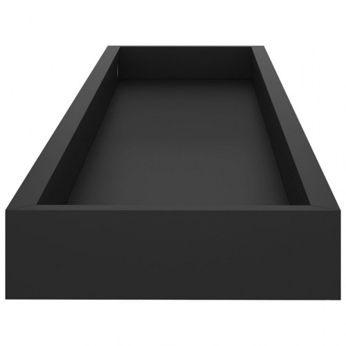 Svævehylder 4 stk. 80x15x4 cm MDF sort