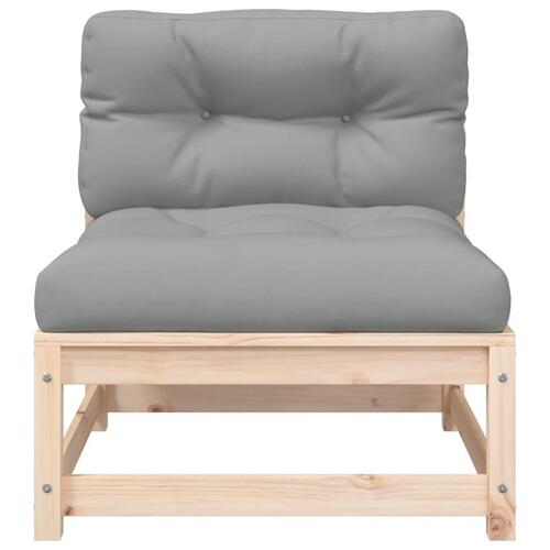 Sofa med hynder og fodskamler uden armlæn