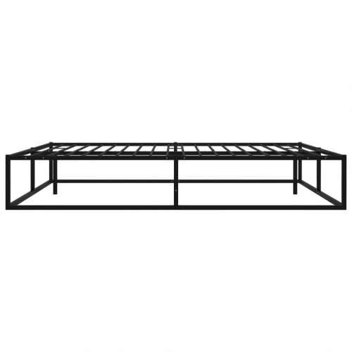 Sengestel 160x200 cm i metal - sort dobbeltseng med lamelbund