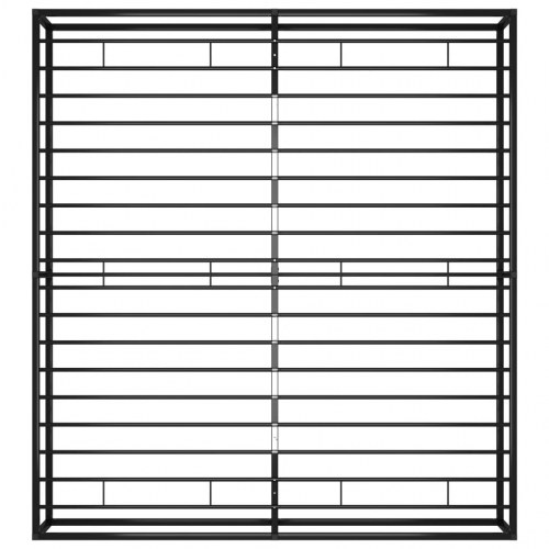 Sengestel 160x200 cm i metal - sort dobbeltseng med lamelbund