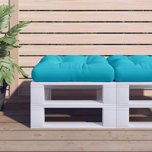 Pallehynde 50x50x12 cm stof turkis