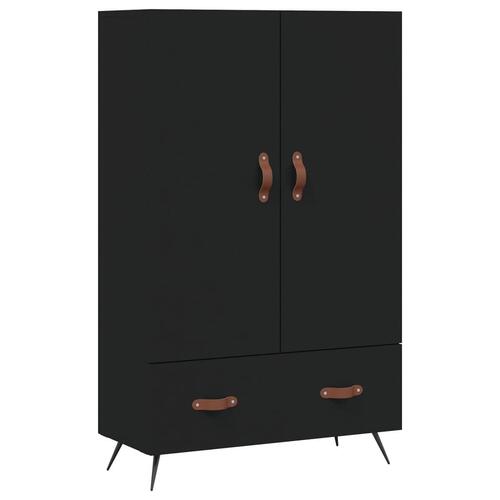 Skab 69,5x31x115 cm konstrueret træ sort