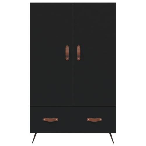Skab 69,5x31x115 cm konstrueret træ sort