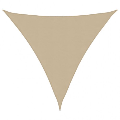 Solsejl Oxfordstof trekantet 3,6 x 3,6 x 3,6 m beige