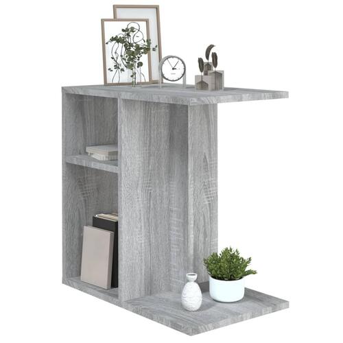 Sidebord 50x30x50 cm konstrueret træ grå sonoma-eg