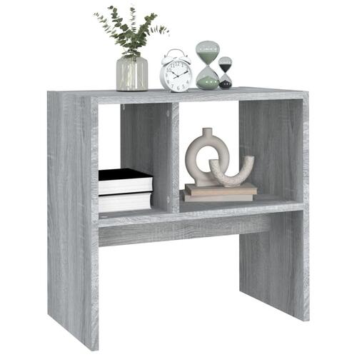 Sidebord 50x30x50 cm konstrueret træ grå sonoma-eg