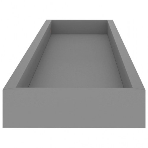 Svævehylder 4 stk. 80x15x4 cm MDF grå