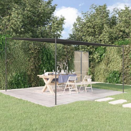 Pavillon 4x4 m 180 g/m² stof og stål antracitgrå