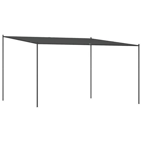 Pavillon 4x4 m 180 g/m² stof og stål antracitgrå