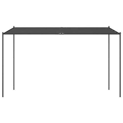 Pavillon 4x4 m 180 g/m² stof og stål antracitgrå